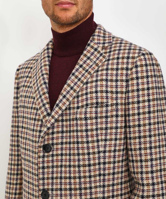 J. Blades Wool Check Coat