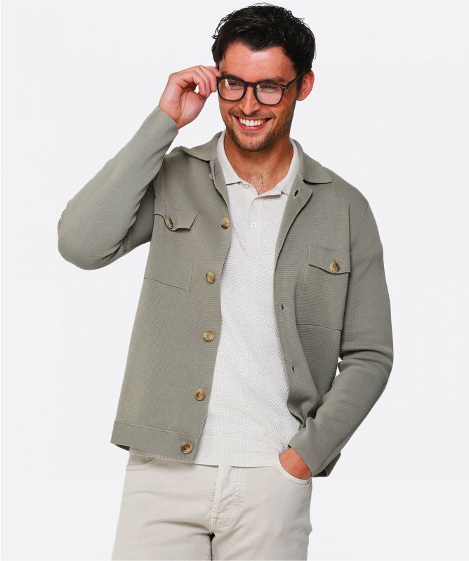 Filippo De Laurentiis Knitted Cotton Overshirt