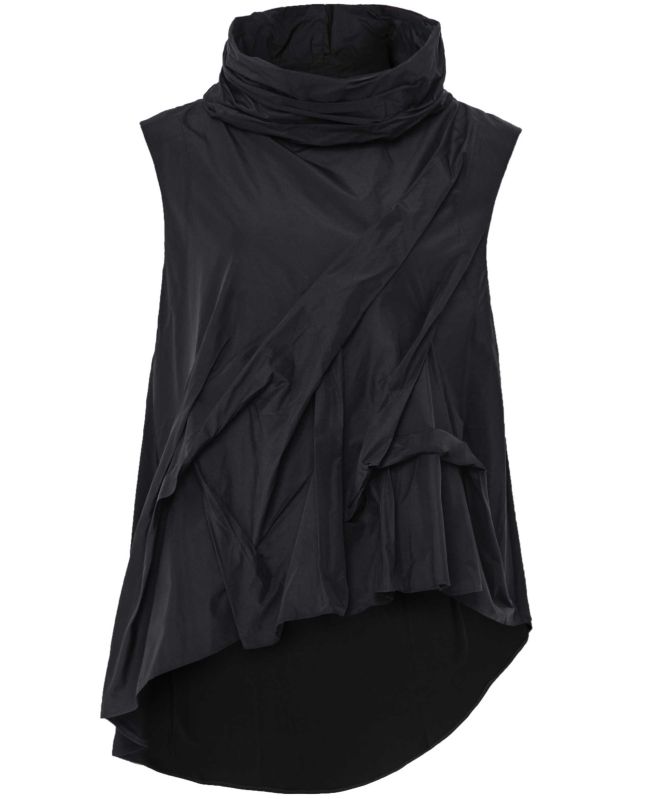 NU London High Neck Taffeta Blouse