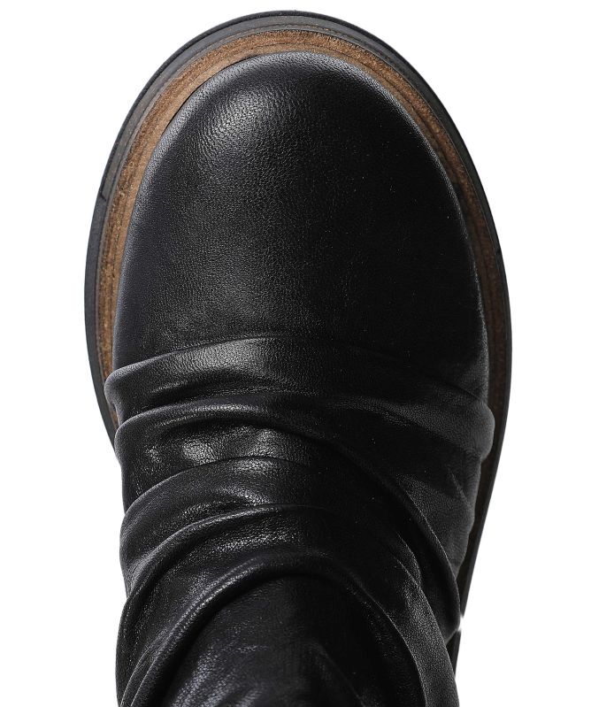 Patrizia Bonfanti Toki Crinkled Leather Ankle Boots