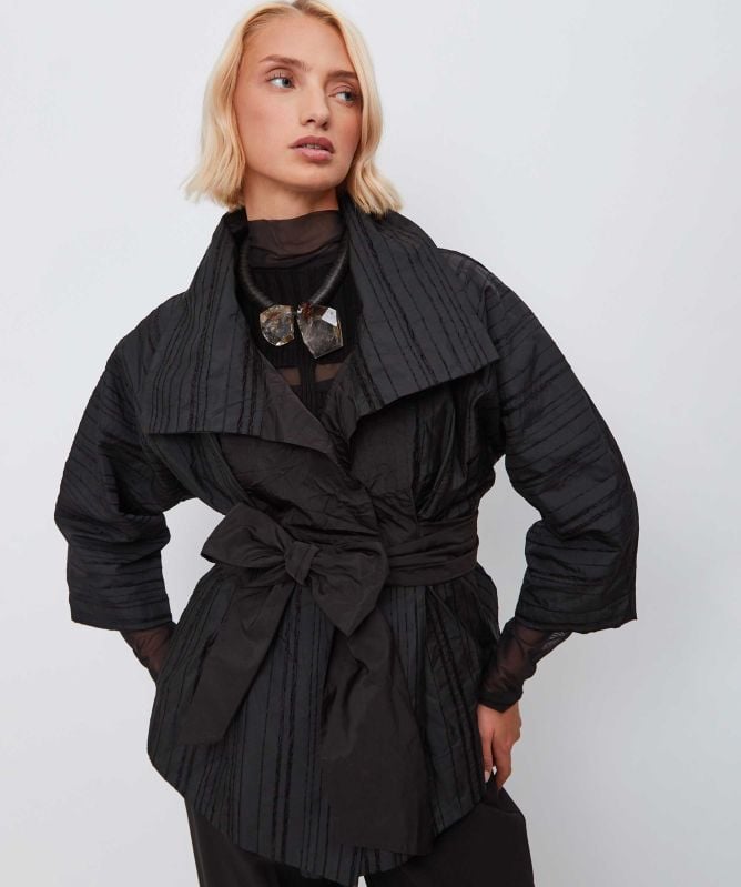 Bize Pleated Wrap Jacket