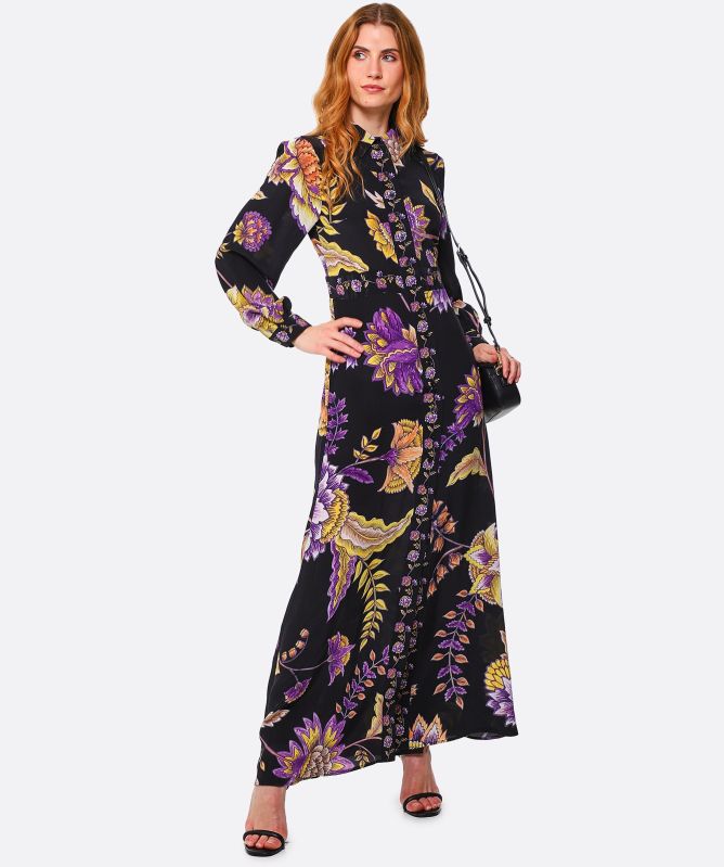 Hayley Menzies Jesse Silk Maxi Shirt Dress