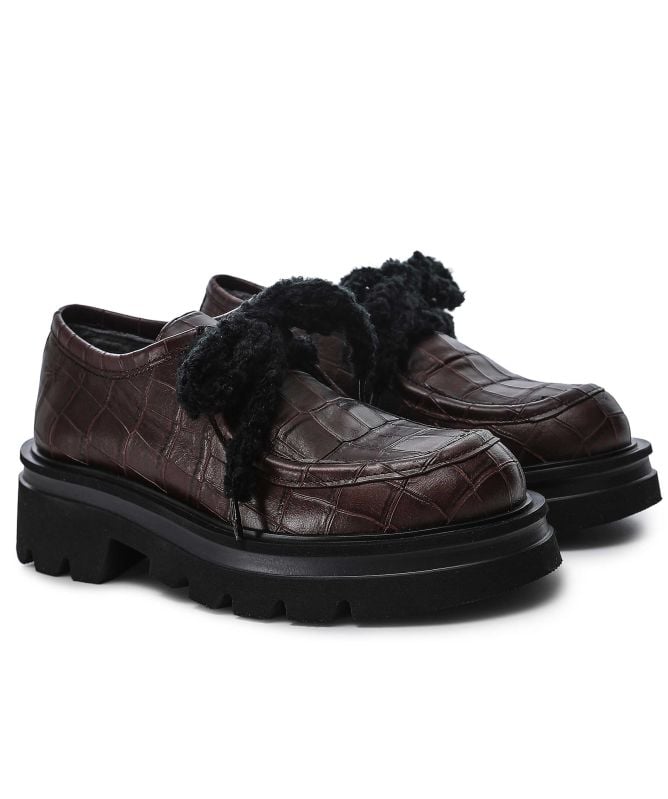 Patrizia Bonfanti Ingy Croc Laced Shoes