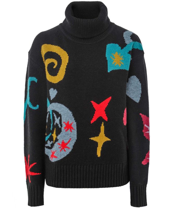 Paul Smith Wool Roll Neck Motif Jumper