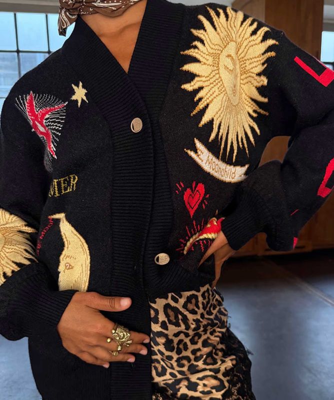 Never Fully Dressed Mystical Graphic Cardigan