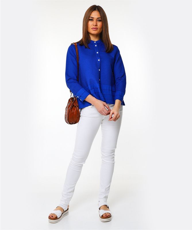 Yaccomaricard Pintucked Cotton Lawn Shirt