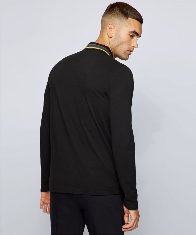 BOSS Long Sleeve Plisy Polo Shirt