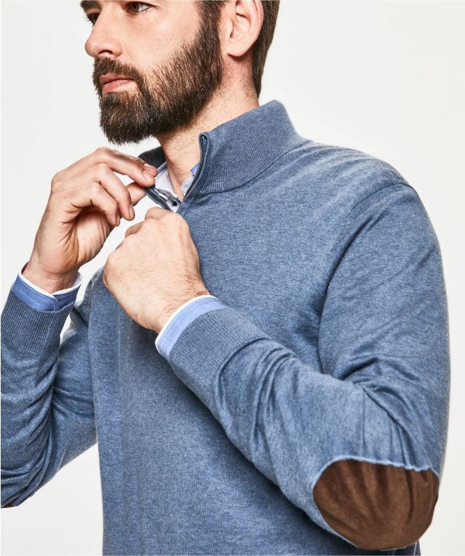 Hackett Cotton Cashmere Half-Zip Sweater