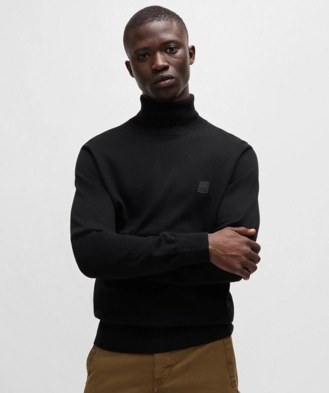 BOSS Cashmere Mix Akiro_S Roll Neck Jumper