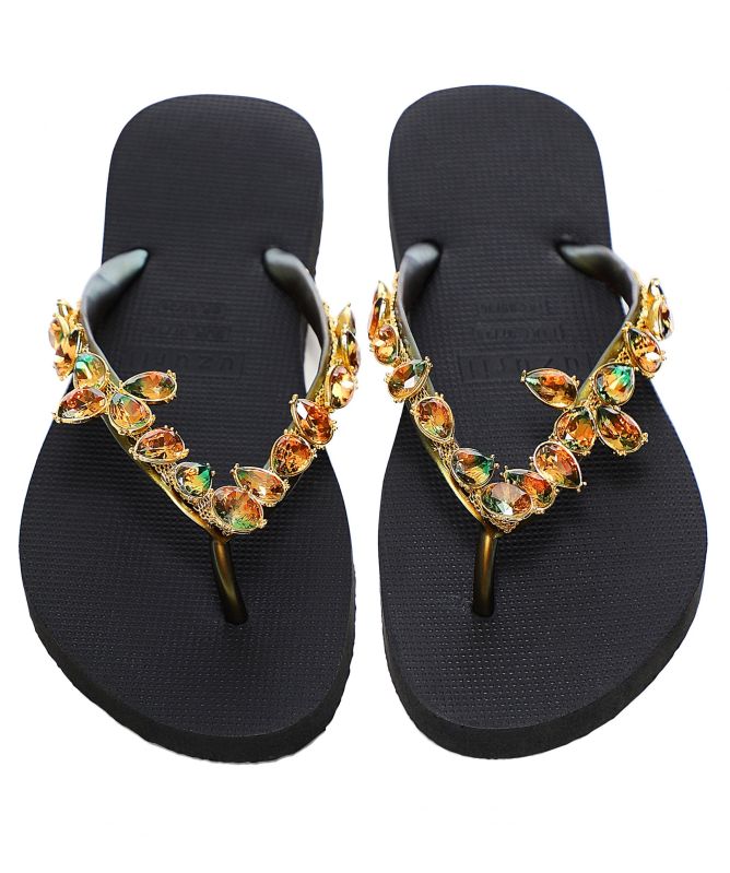 Uzurii Alexia Crystal Flip Flops