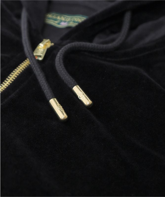 Holland Cooper Velour Zip Hoodie