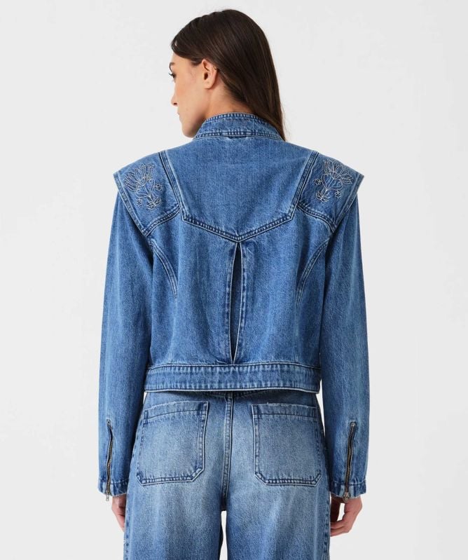 Seventy + Mochi June Embroidered Denim Jacket
