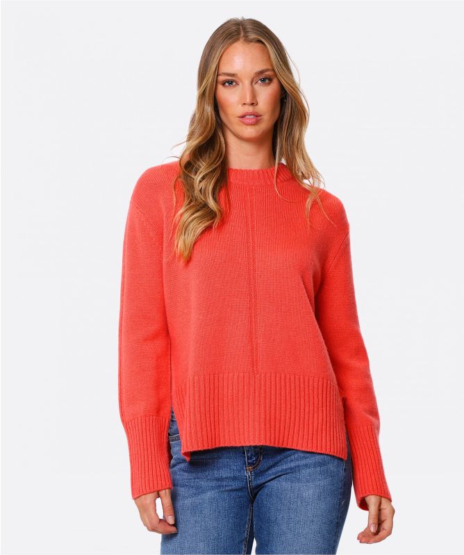 Van Kukil Madeline Round Neck Ribbed Sweater