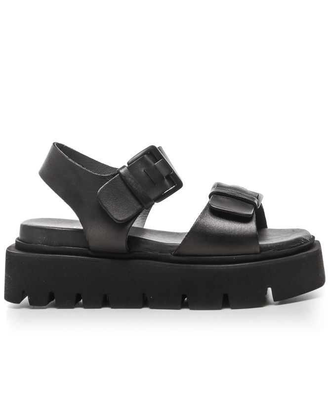 Lofina Leather Buckle Sandals