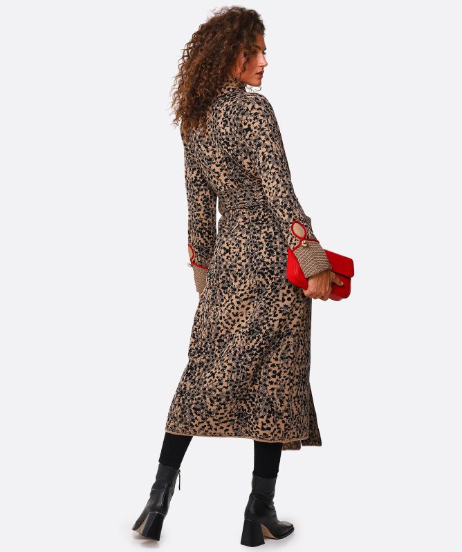 Hayley Menzies Hari Merino Jacquard Smoking Robe