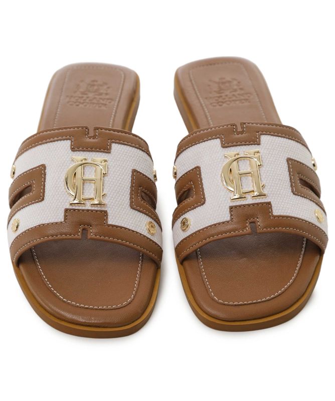 Holland Cooper Canvas Monogram Slides