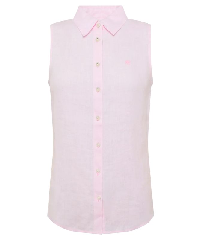 Holland Cooper Sleeveless Amalfi Linen Shirt