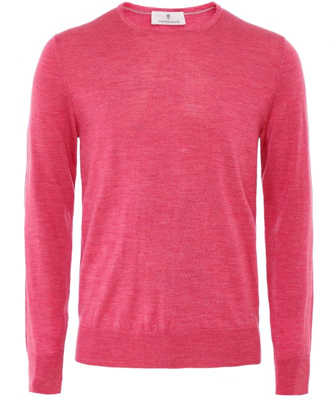 Thomas Maine Merino Wool Crew Neck Sweater