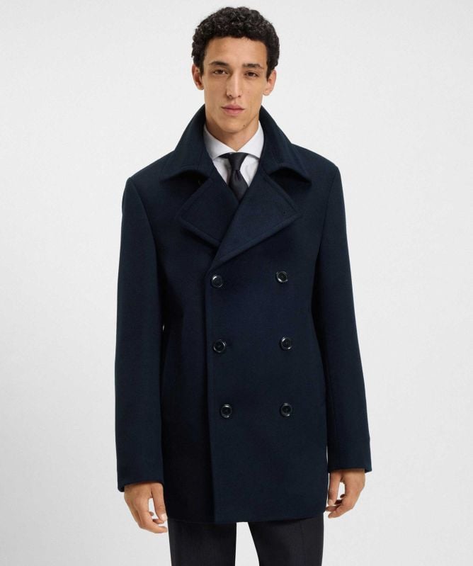 BOSS Wool Cashmere H-Hyde Peacoat