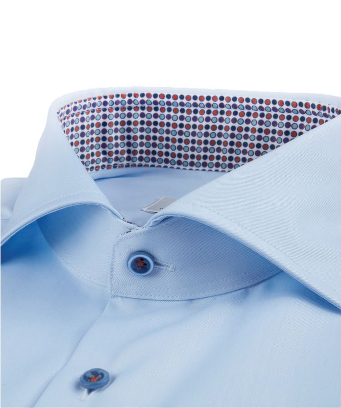 Stenstroms Fitted Body Geometric Trim Shirt