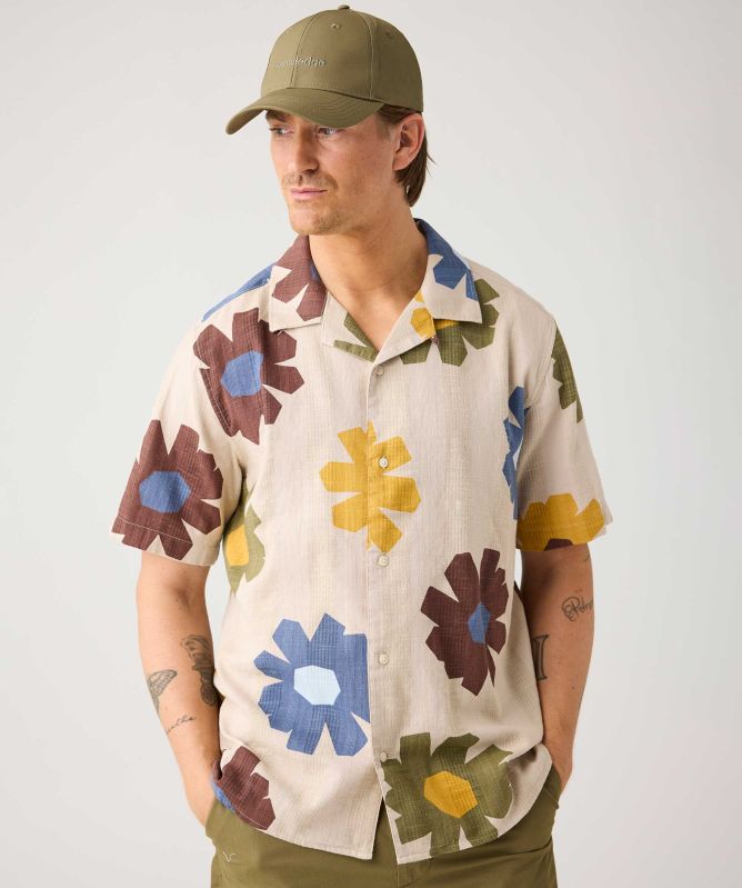 Knowledge Cotton Box Fit Floral Shirt