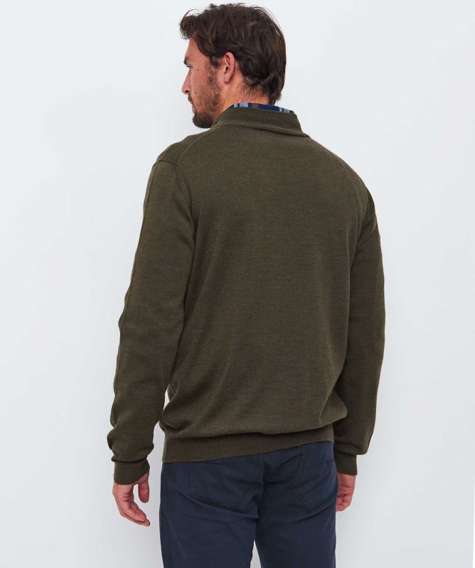 Eton Merino Quarter Zip Jumper