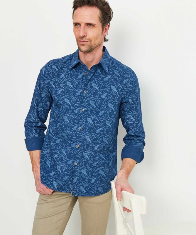 Paul Smith Tailored Fit Leaf Print Shirt