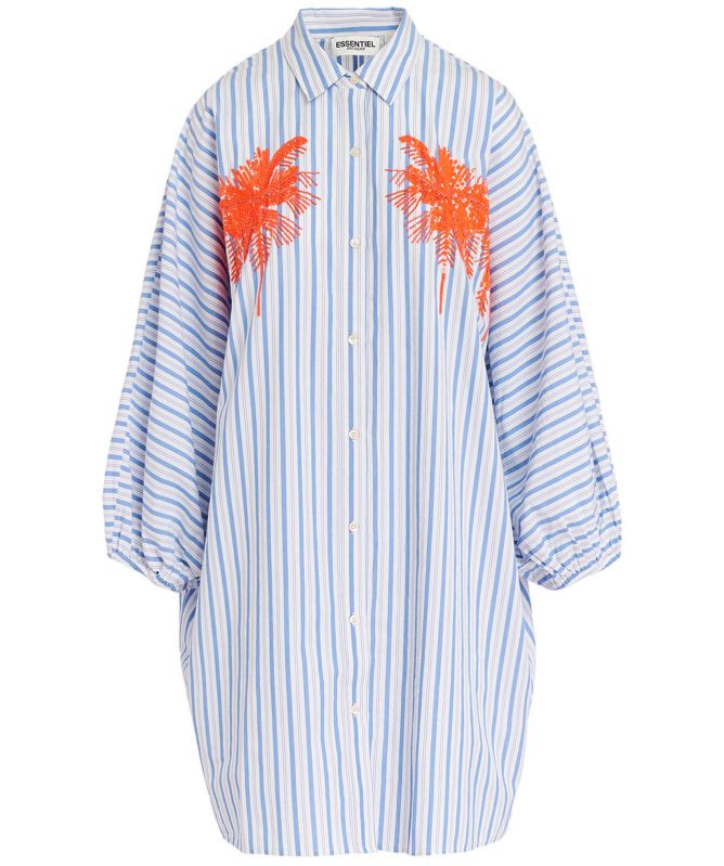 Essentiel Antwerp Frilled Mini Shirt Dress