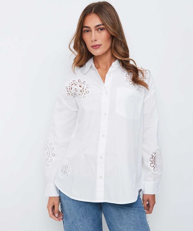 Essentiel Antwerp Identical Lace Patchwork Shirt