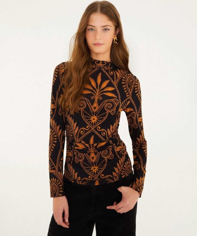 FARM Rio Cornely Ainika Ruched Blouse