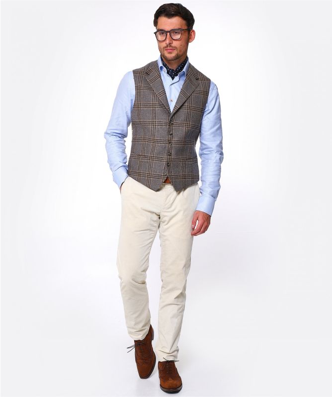 J. Blades Wool Glen Check Vest
