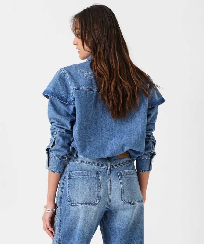 Seventy + Mochi Juno Embroidered Denim Shirt