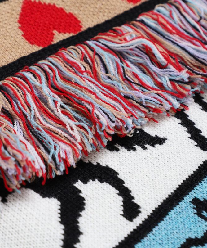 Hayley Menzies Annie Merino Jacquard Fringed Scarf