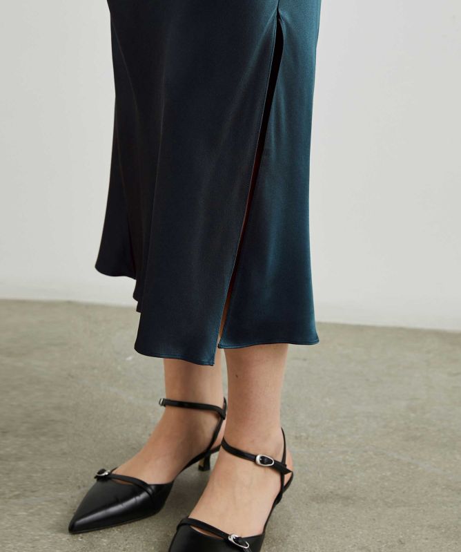 Rails Maya Satin Midi Skirt