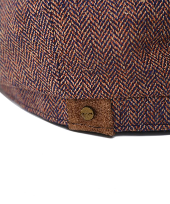 Stetson Silk Herringbone Hatteras Newsboy Cap