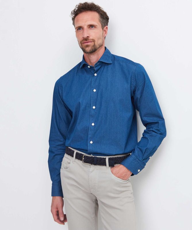 Eton Contemporary Fit Denim Shirt
