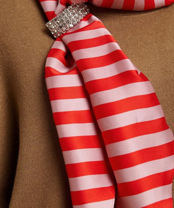 Essentiel Antwerp Kurtis Sweater with Embellished Scarf