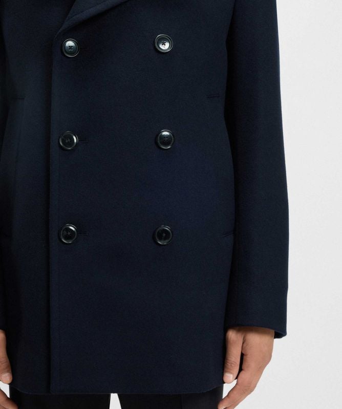 BOSS Wool Cashmere H-Hyde Peacoat