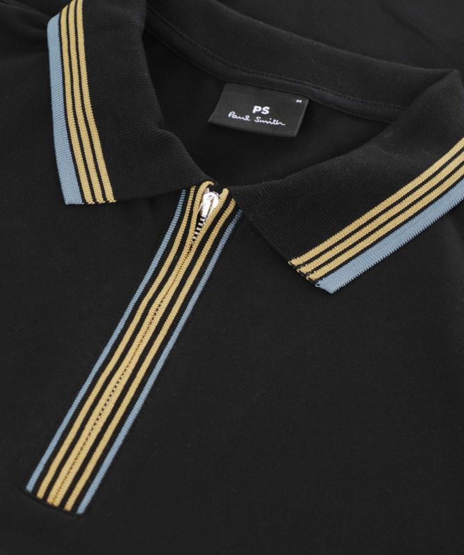 Paul Smith Tipped Half-Zip Polo Shirt