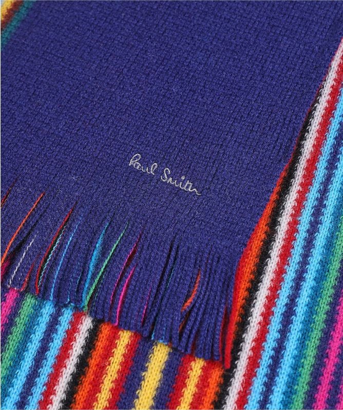 Paul Smith Wool Striped Edge Scarf