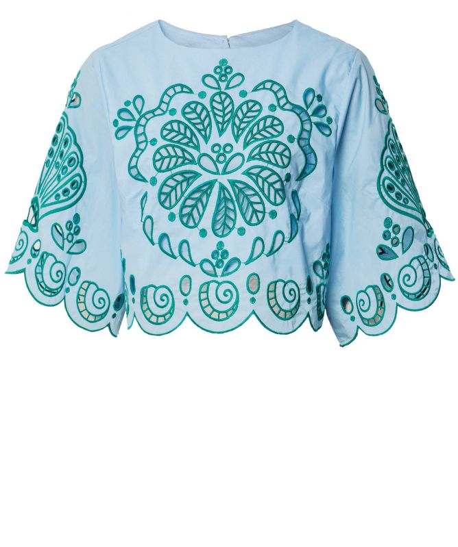 FARM Rio Graphic Richelieu Crop Top