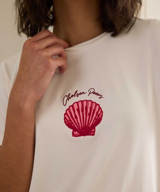 Chelsea Peers Wavy Stripe Shell Print Short Pyjamas