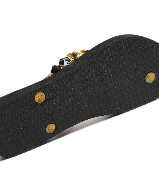 Uzurii Flower Crystal Flip Flops