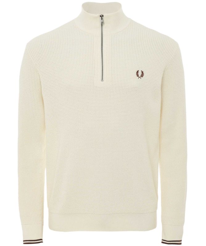 Fred Perry Waffle Stitch Half-Zip Jumper