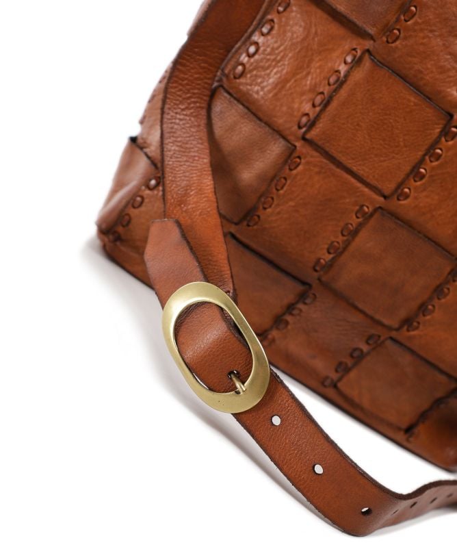 Campomaggi Edera Woven Leather Shoulder Bag