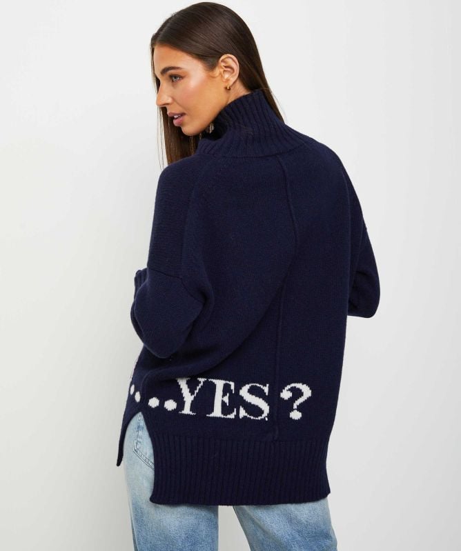 Eddy and Ivy Yes No Merino Cashmere Jumper