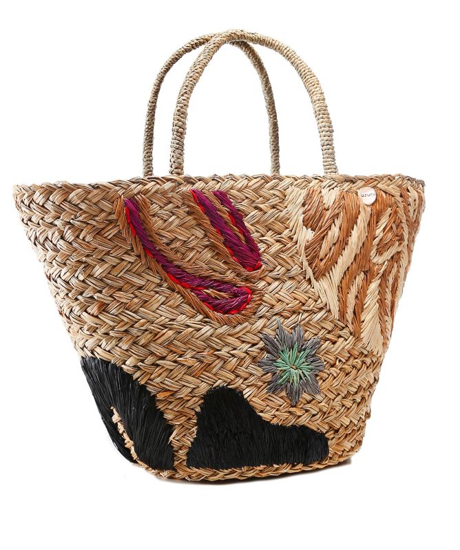Uzurii Saint Barth Raffia Beach Bag
