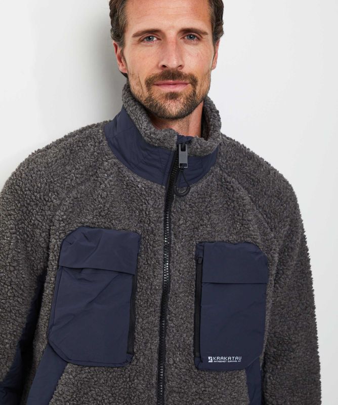 KRAKATAU Peebles Zip Sherpa Jacket