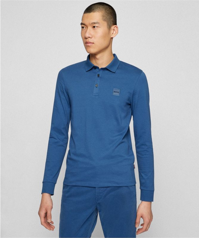 BOSS Slim Fit Long Sleeve Passerby Polo Shirt