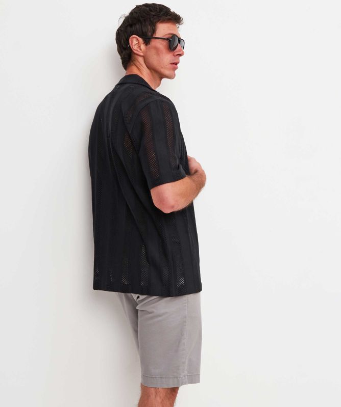 Baldessarini Perforated Stripe Piko-1 Shirt